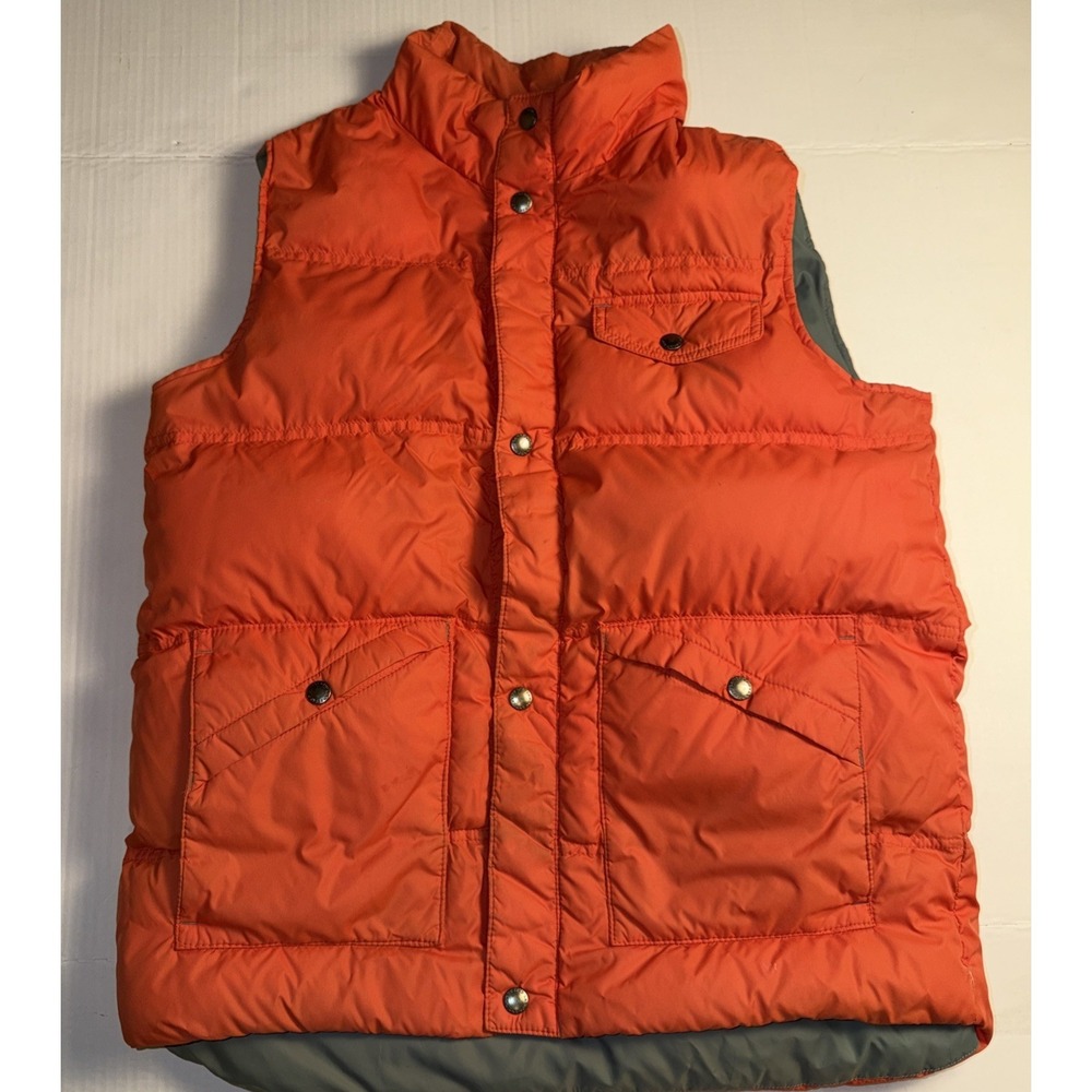 Land's End Orange Down Puffer  Vest Youth XL Adult Small